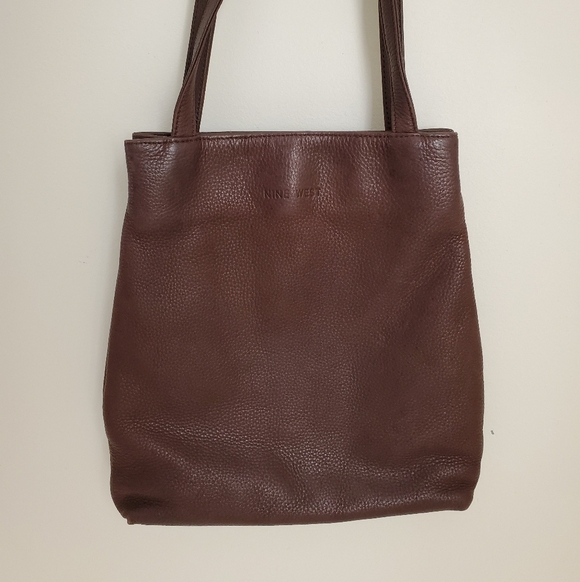 Nine West Brown Leather Shoulder Bag - Picture 1 of 8